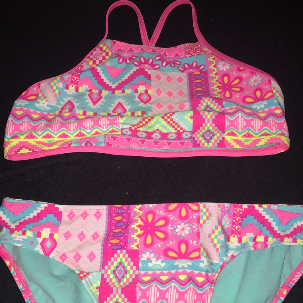 Neon kids bikini